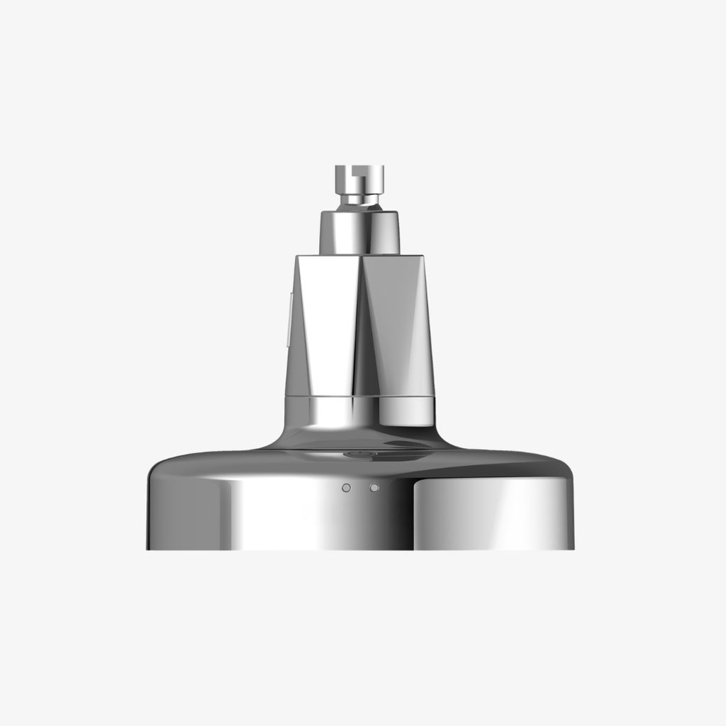 Red Light Showerhead Filter - Matte Chrome - Image 1