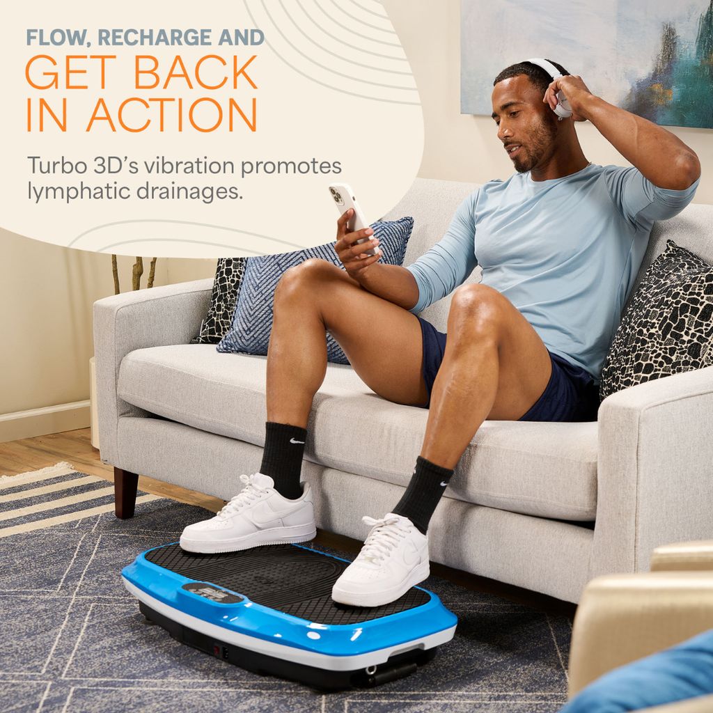 Turbo 3D Vibration Plate - Blue - Image 3